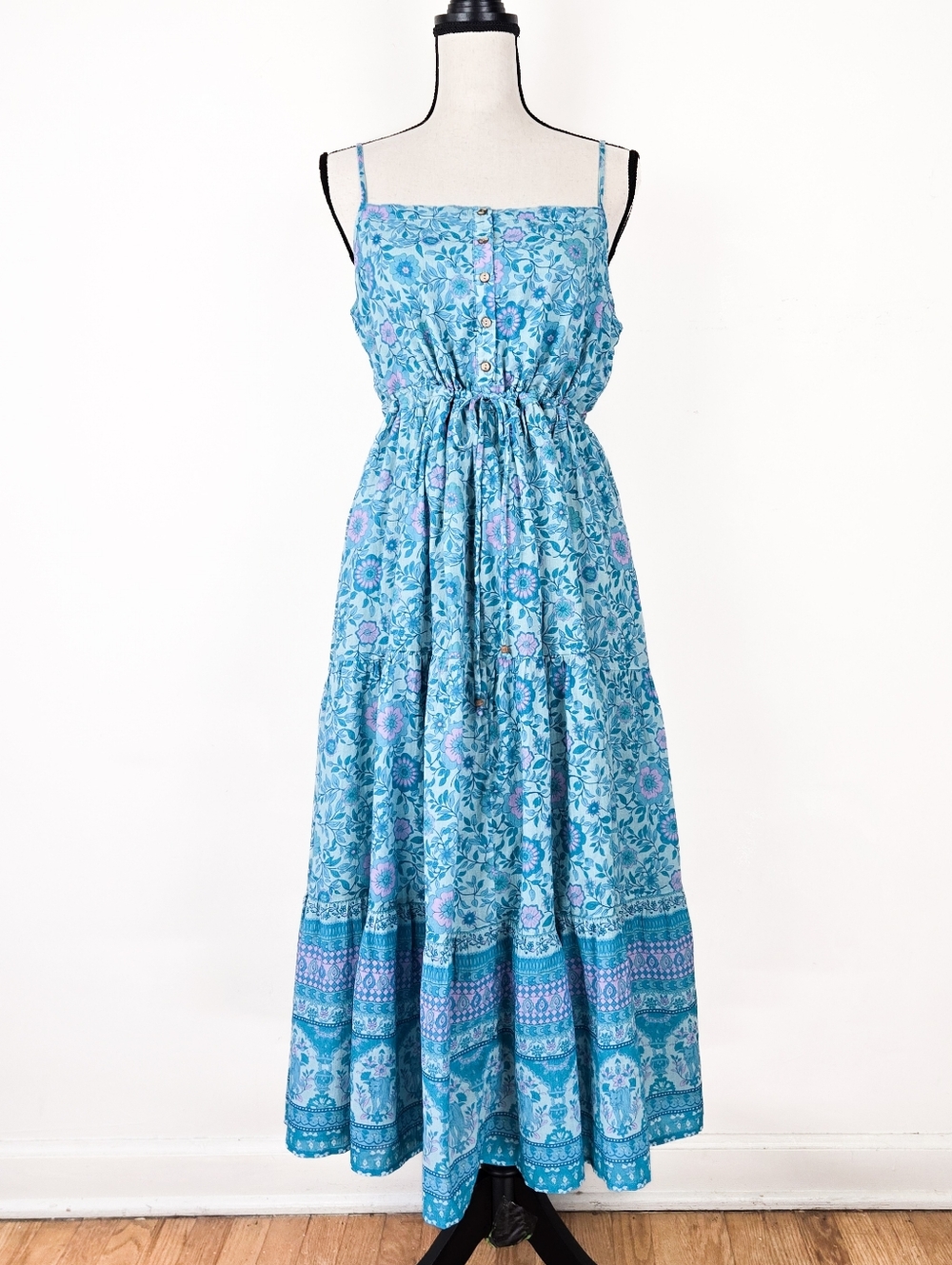 NWT Spell Utopia Strappy Sundress, Pacific